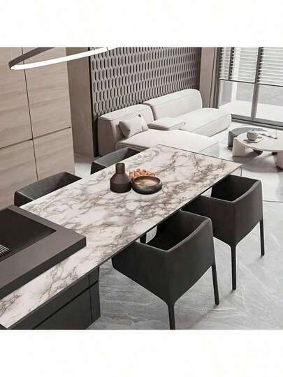 Rolo de Papel de Parede com Padrão de Granito e Mármore Cinza Nuvem, À Prova d'Água, À Prova de Óleo e Removível, Fácil de Descolar e Colar, Ideal para Decoração de Sala, Armário, Tampo de Mesa, Bancada, Múltiplos Tamanhos, Emenda Grátis