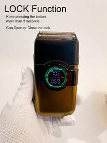 Kemei 时尚电动剃须刀 T389 和胡须修剪器 T9,男士日常电动理发器,男士生日礼物,男友礼物,光头剃须刀,零间隙雕刻 T 型刀片造型理发器 - 金色 - 查看 6