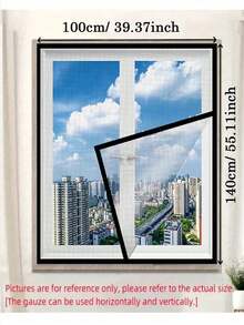 Anti-Mosquito Window Screens,Mosquito Nets For Window,Mesh Anti Insect Air Tulle Invisible Grey Fiberglass Mosquitoes And Flies - Gray Mesh Black Edge - View 3