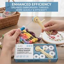 Plastic Spools Thread Winder Durable Compact Design For Embroidery Thread Organization - A - View 3