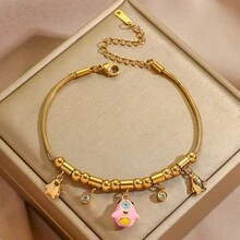 Dây chuyền mạ vàng đính đá Cubic Zirconia nhiều màu sắc - Trang sức sang trọng, thanh lịch cho năm mới, thích hợp cho đám cưới, quà tặng lãng mạn và đeo hàng ngày. - Nhiều màu - Xem 6