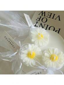 5支雏菊造型香氛蜡烛套装 - 婚礼回礼篮、新娘送礼会装饰、大豆蜡家居香氛、简约花卉桌面装饰 - 菊花 - 查看 9