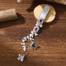 1 Stück eleganter Haarclip aus Zinklegierung, modischer Haarclip mit langem Quastenglöckchen, geeignet für ganzjährigen Einsatz - Bunte Strass-Haarspange - Übersicht 15