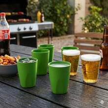 Set Of 30 Colorful Plastic Cups 330ml For Schools, Daycare Centers, And Parties - Citrus Green - View 6