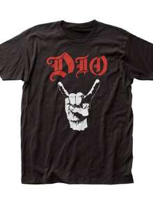 DIO Devil Horns T Shirt  Licensed Rock N Roll Music Band Retro Tee New - Black - View 1