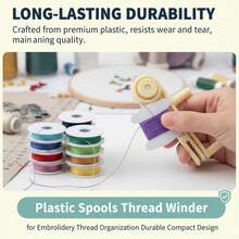 Plastic Spools Thread Winder Durable Compact Design For Embroidery Thread Organization - A - View 2