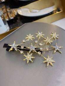 2 Pieces New Women's Starry Sky Tree Branch Hair Clips For Back Of Head And Sides, Bangs Clips, Fairy Style Fashion Duckbill Clips Headwear - Multicolor - View 8