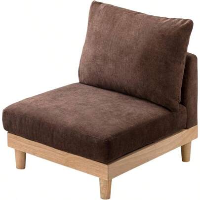 ソファ 1人掛け 幅60cm 洗える カバーリング ユニットソファ フロアソファ ウッドフレーム お掃除ロボット対応 木製 北欧 おしゃれ 42500032(100608)