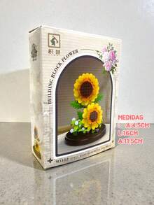 Set Bloques Armables de Flores con Base - Amarillo - Ver 4