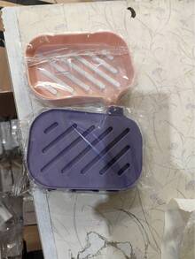 1个壁挂式皂碟。家用浴室置物架，带沥水功能。家用皂架，无需钻孔，内置沥水架。优质新款浴室皂架。双层浴室置物架。开学季必备 - 彩色 - 查看 13