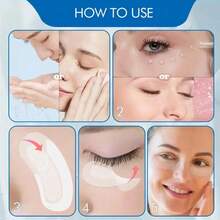 3对蓝色微针眼膜，紧致眼周肌肤，温和不刺激，缓解眼部疲劳，按摩眼罩套装，温和不刺激，缓解眼部疲劳 - 彩色 - 查看 3