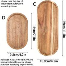 1 件红木托盘、木制拼盘、熟食拼盘，适用于开胃菜、甜点、水果、面包、蔬菜、家居装饰、餐厅食物服务 - 棕色 - 查看 12