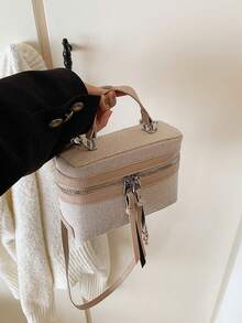 Hàng mới về năm 2026, bán sỉ, độc đáo, chất lượng cao, hộp đựng mỹ phẩm, túi đựng son mini, túi đeo vai chéo cho nữ. - Màu Khaki - Xem 9