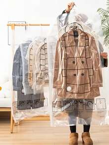 5钩超大号悬挂式真空收纳袋 | 加厚整理袋，加长设计，无需电源，保护衣物并节省空间 - 查看 3