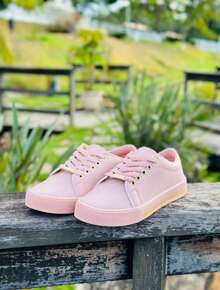 Women's Casual Sneakers, Fashionable, Comfortable, Lightweight, Plus Size - Nude/Nude - View 4