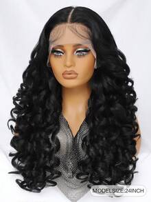 Tóc giả Latisha 13*6 HD Synthetic Lace Front Wigs kiểu xoăn, đã tỉa sẵn, có mái, dành cho nữ, điểm nhấn là tóc con, dài 24 inch. - Nhiều màu - Xem 5