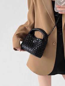 Túi đeo chéo mini cao cấp, túi xách mềm mại thời trang, túi xách nữ đan thủ công hình giỏ mới. - Nhiều màu - Xem 10