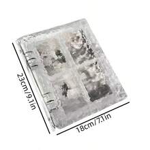 Transparent Crystal Ripple Photo Album, A5 Loose-Leaf 4-Slot 3-Inch Card Collector's Notebook, Suitable For Card Collection, Idol Photocards, Calendar Making, Photo Album Making - A5 - View 3