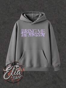 Comfortable Basic Sweatshirt For Everyday Wear. Bring Me The Horizon Music Singer Famous International National Urban Culture Rock Metal Rock N Roll Famous Band Singer Unisex Sweatshirt For Men And Women 50% Cotton 50% Polyester Top Premium Streetwear New Release Immediate Shipping Various Colors!! - 灰色 - 查看 2