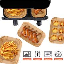 [Papier jetable] 50/100/200 pièces de doublures en papier jetables pour friteuse à air, convenant aux friteuses à air de 10,4 L et 5,2 L, AF500EU, absorbantes à l'huile et résistantes à la chaleur, essentielles pour les vacances et les réunions - Taupe - Voir 7