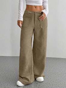 ADD MODA REF AS2016 ELEGANT AND VERSATILE ROPE FUR PANTACOURT PANTS - màu nâu - Xem 1