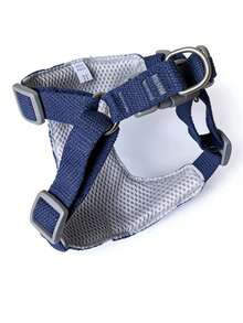 牛仔布狗背带牵引绳套装，星形图案，适合中小型犬，牛仔夹克套装，适合贵宾犬、柯基犬、幼犬宠物用品 - 藏蓝色 - 查看 5