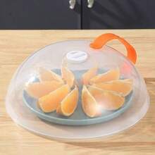 1pc Microwave Food Cover, Oil & Splash Guard, Food Warmer Screen Protector, Food Preservation Cover - White - View 4