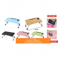 60cm Folding Table - Laptop Desk / Folding Small Table / Dorm Room Bedroom Window Desk / With Cup Holder & Tablet Slot / Random Color - Multicolor - View 8