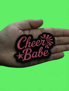 1件啦啦队宝贝星星布贴 运动队精神刺绣熨烫贴 - 彩色 - 查看 3