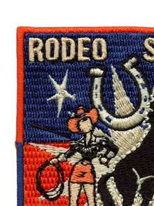 1 chiếc huy hiệu chân dung theo mùa bằng vải denim, hình thêu cao bồi miền Tây Texas, hình in nhiệt. - Nhiều màu - Xem 3