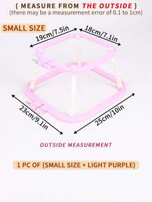 1pc Double-Layer Embroidery Frame Desk-Top DIY Handmade Embroidery Hoop, Made Of High-End ABS Material, Stable Placement, Convenient Embroidery, Groove Design Keeps Fabric Taut And Uniform, Smooth Surface - A - View 19