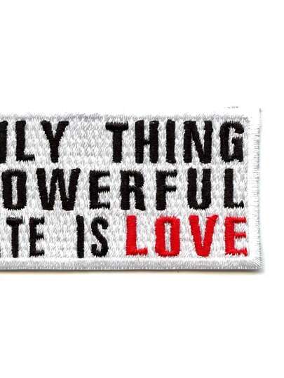 1pc Love Is Powerful Patch Motivational Fandom Script Embroidered Iron On