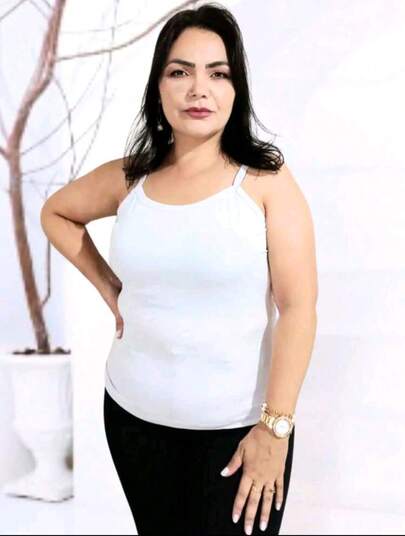 Regatinha plus size  Tecido de roupa de banho  Malha    Sem Mangas    Regular
