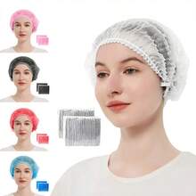 200 peças/pacote Toucas Plissadas Descartáveis - Toucas Plissadas, Toucas Retangulares Extra Grandes para Proteção contra Poeira, Respiráveis, Adequadas para Maquiagem, Microblading de Sobrancelhas, Tatuagem, Toucas de Banho, Toucas de Banho Elásticas, Toucas à Prova d'Água para Salão de Beleza, Toucas para Tratamento de Cabelo, Toucas de Hotel, Múltiplas Opções - Multicolorido - Visão 13