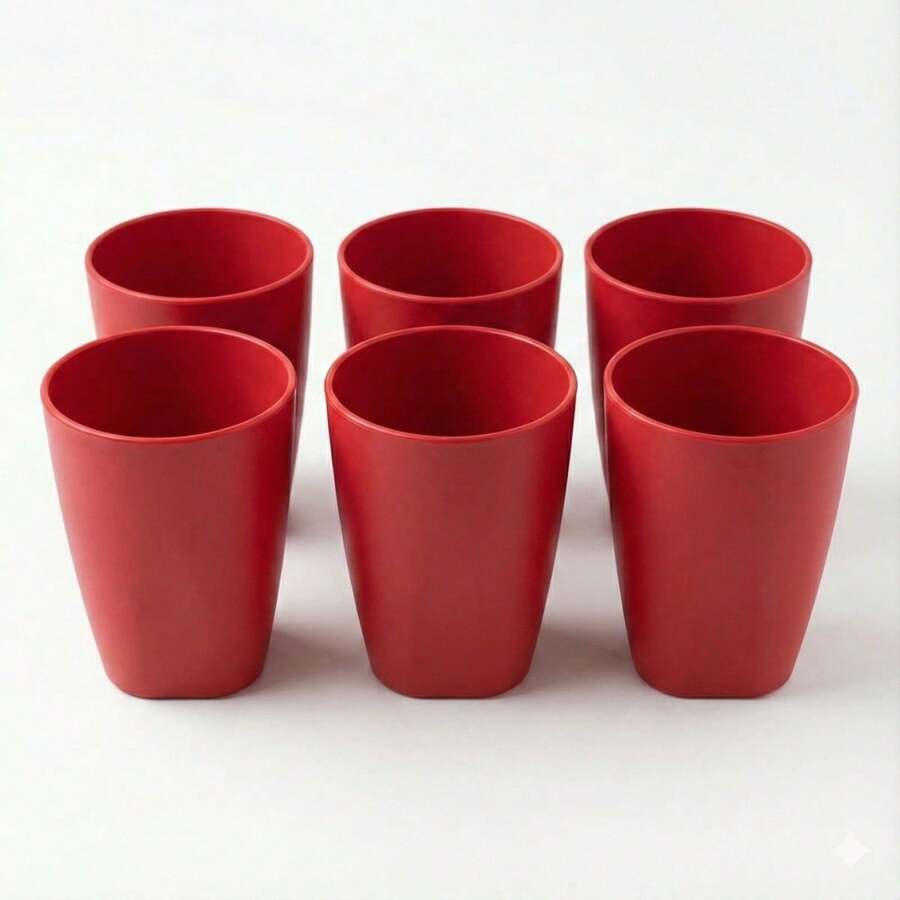 Set Of 30 Colorful Plastic Cups 330ml For Schools, Daycare Centers, And Parties - Red - View 1