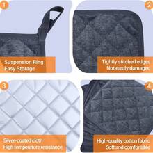 4件套耐热厨房手套、杯垫、台面垫、烘焙配件 - 查看 2