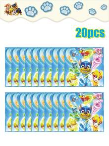 Paw Patrol 汪汪隊主題生日派對裝飾套組，一站式派對用品組合，包含橫幅、桌布與拍照道具的完整派對用品，適合生日慶祝與各種節日派對 - 彩色 - 查看 22
