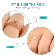 Ring Adjuster, EVA Invisible Sticker Suitable For Loose Rings For Women And Men, Transparent White Finger Ring Sizer Reducer Jewelry Tool, Transparent Silicone Ring Protector, Adjustable Ring Size Without Changing Dimension - A - View 2