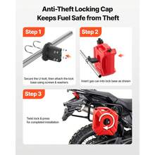 Fuel Container, 5 L, Gas Can With Spout And Lockable Bracket, 15 L/Min Max Flow Rate, Secure & Leak-Proof, Portable Flat Fluid Container For Most Cars Motorcycle ATV UTV, Red - Vehicle, 1-piece, 1.3 Gal, Red - View 8