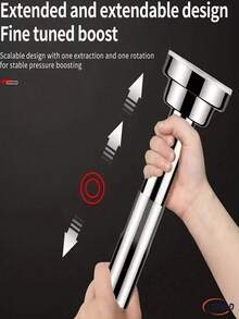 Stainless Steel Extendable Shower Curtain Rod Tension Pole, Net Voile Curtains Rail,Adjustable Telescopic Rods Extendable For Kitchen Cupboard Bathroom Window - A - View 7