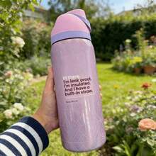 24oz/32oz Stainless Steel Insulated Water Bottle With Straw, Material Unisex Sports Hydration Flask Portable Coffee Cup For Hot And Cold Drinks Suitable Fitness Cycling Leak-Proof Lid Camp Hiking Driving Outdoor Durable Mug Multiple Colors - G độc ác - Xem 3