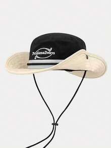 1顶撞色系带徒步帽，防紫外线，3D设计，可折叠，透气，修脸，适合徒步、骑行、旅行、户外活动、街头穿搭、约会、远足等各种场合。 - Multi-functional hat - 查看 9