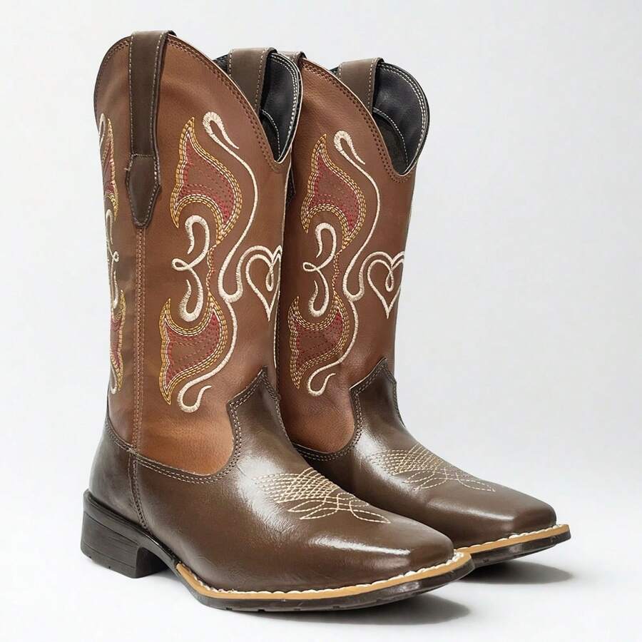 Women Mid-Calf Boots - Cà phê nâu - Xem 1