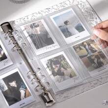Transparent Crystal Ripple Photo Album, A5 Loose-Leaf 4-Slot 3-Inch Card Collector's Notebook, Suitable For Card Collection, Idol Photocards, Calendar Making, Photo Album Making - A5 - View 5