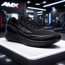 ADX Men's/Women's Black Sneakers – Modern Design And Durable Sporty Sole With Laces - Xám - Xem 2
