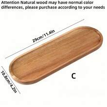 1 件红木托盘、木制拼盘、熟食拼盘，适用于开胃菜、甜点、水果、面包、蔬菜、家居装饰、餐厅食物服务 - 棕色 - 查看 16