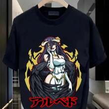 Overlord Ainz T-Shirt Ooal Gown Albedo Skull Anime Manga Gifts Shirt All Size - màu đen - Xem 8