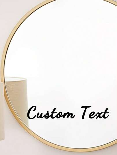 1pc Customizable Personalized Mirror Decor, Customize Your Preferred Text, Mirror Decor Sticker, Wall Decor, Wall Sticker, Room Decor