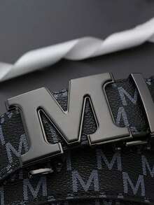 1 Thắt lưng unisex bằng hợp kim, khóa tự động điều chỉnh, in chữ M, chất liệu cao cấp, thời trang và phong cách công sở, cũng có thể dùng làm thắt lưng quần jeans. Thắt lưng bền chắc, dài 47 inch và rộng 1,37 inch, phù hợp cho việc đi lại hàng ngày và các bữa tiệc/ăn tối - một món quà lý tưởng cho người yêu và người thân. - Nhiều màu - Xem 7