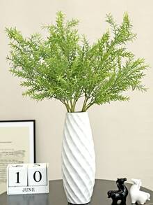 1株仿真户外草丛花卉花园装饰，适用于门廊、露台、室内装饰，抗紫外线景天属植物 - 綠色 - 查看 3